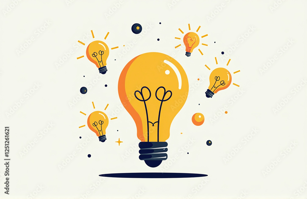 Poster creative thinking helps find innovative solutions by sparking new ideas and patenting them, which le