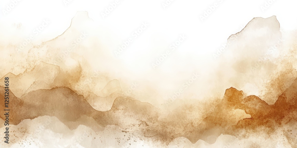 Poster abstract beige watercolor background with soft textures and fluid shapes for creative design project
