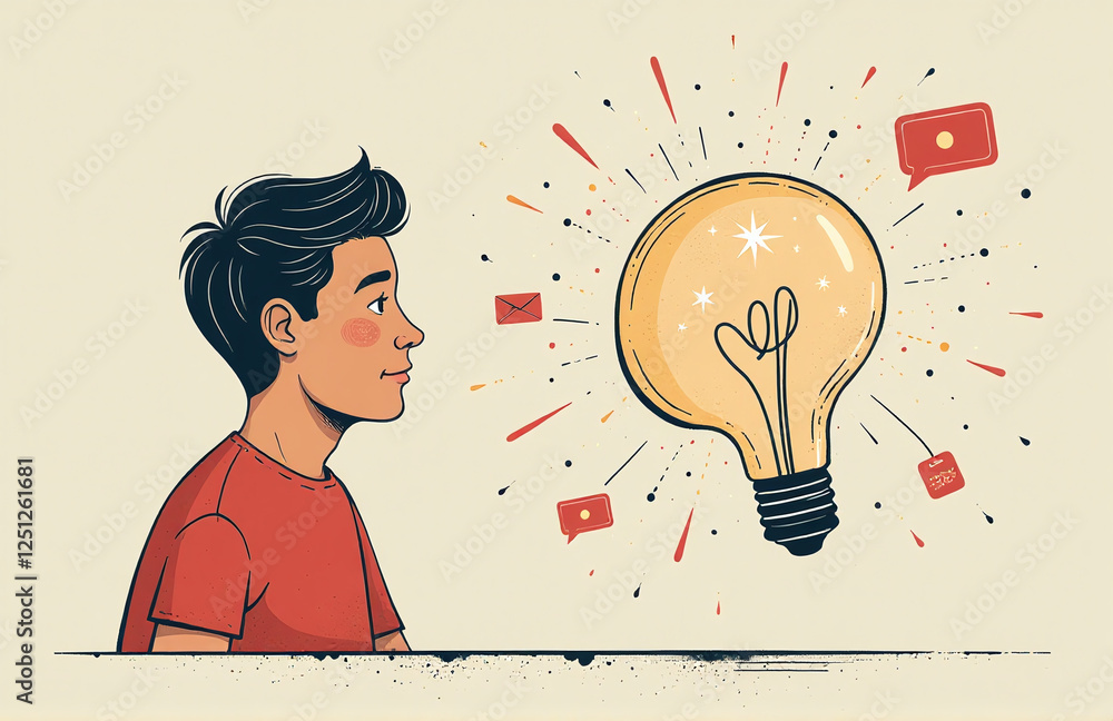 Poster creative thinking helps find innovative solutions by sparking new ideas and patenting them, which le