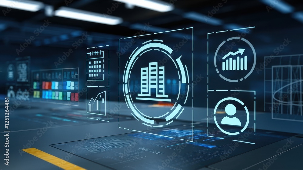 Poster digital building management system interface