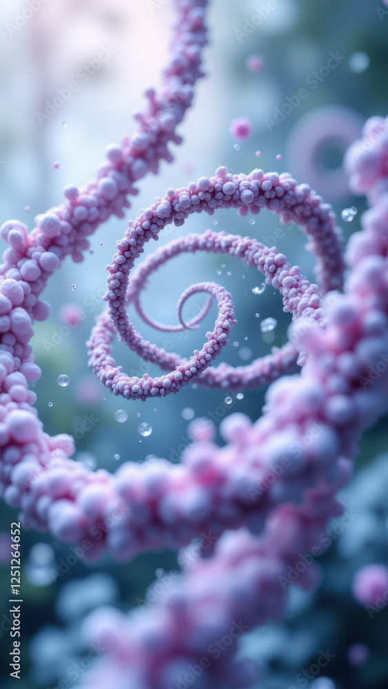 Aufkleber a detailed 3d rendering of a liposome with floating particles resembling semaglutide molecules.