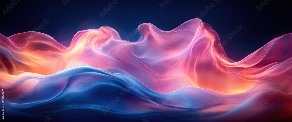 Poster abstract background with soft blue and pink gradient smooth texture glowing glow design