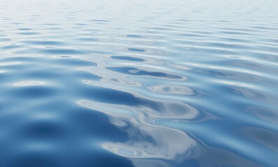 Serene blue water surface with ripples