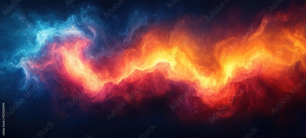 Poster abstract gradient background blue red orange vibrant glowing noise texture dynamic blurred smooth da