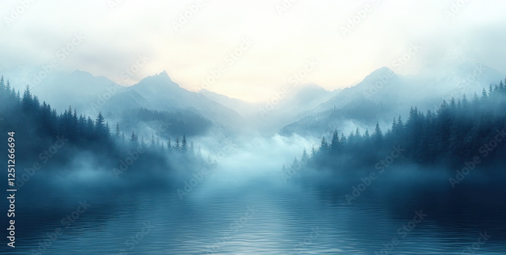 Poster soft blue and gray gradient abstract background with grainy texture for minimalist design