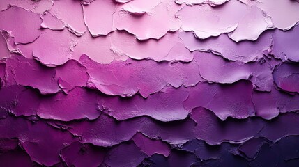 Closeup of colorful purple, violet, and white painted urban wall texture with wrinkled, glued poster template. Modern mockup for design presentation, creative urban city background.