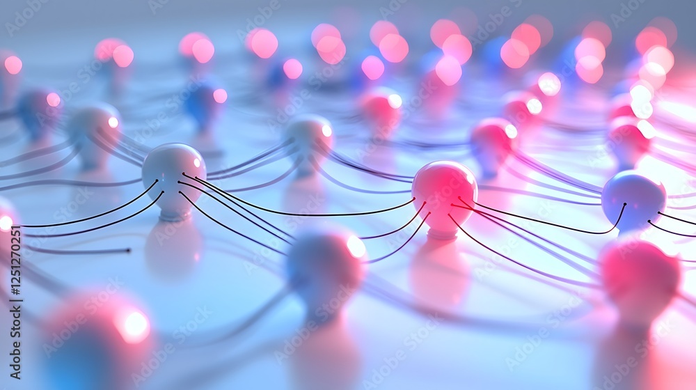 Poster abstract neural network depicting the concept of a machine learning algorithm the image features a d