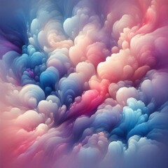 The image is an abstract depiction of swirling colors, primarily shades of pink, blue, and purple
