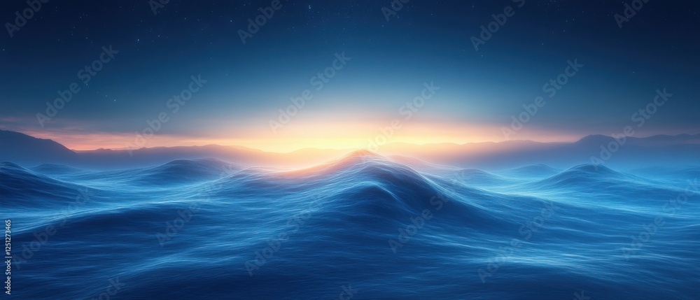 Poster deep blue gradient background abstract texture with glowing effect for posters banners and web desig