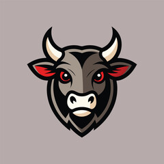 a mascot logo of a head calf.eps