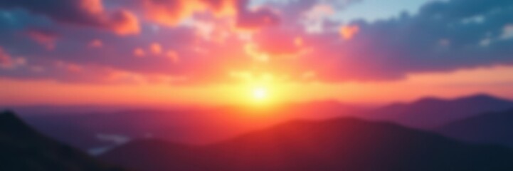 Fototapeta premium Soft-focus sunset, blended colors, dreamy sky, purple, sky, yellow