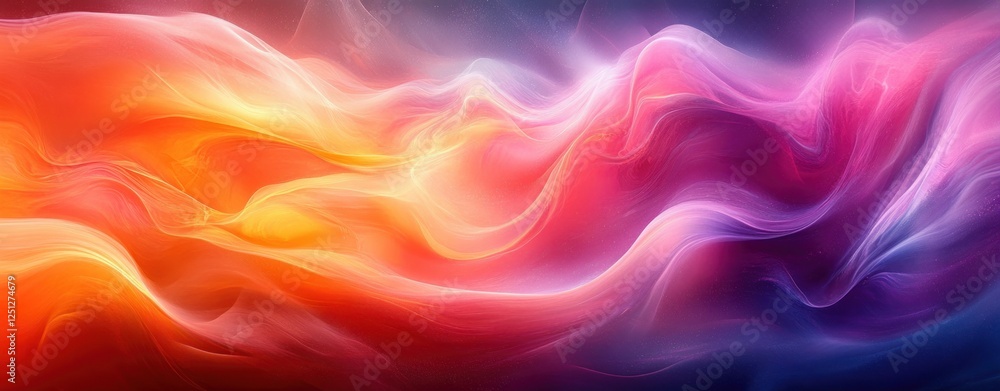 Poster abstract vibrant background with glowing warm and cool colors dynamic flowing shapes textured poster