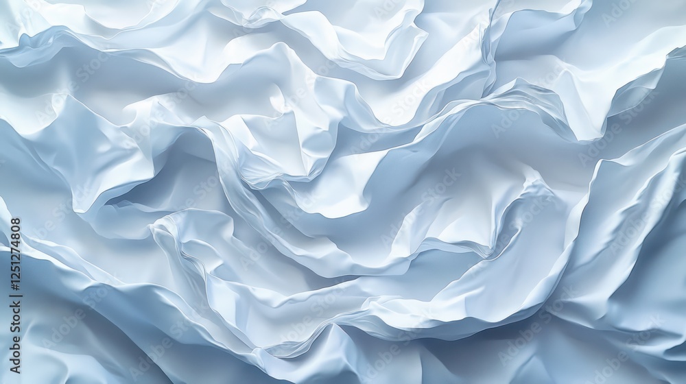 Poster realistic vector illustrations of crumpled white paper mockups with texture and shadows for design b