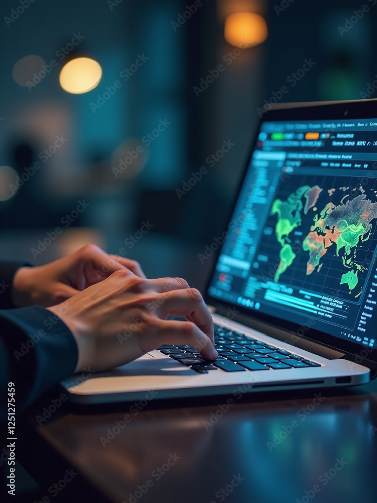 Aufkleber people use laptops to develop artificial intelligence and automation technologies that improve busin