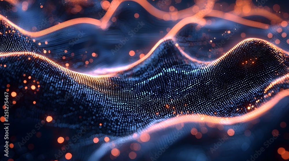 Poster captivating digital matrix layers representing the dynamic and intricate workings of a neural networ