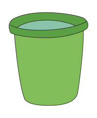 A trash bin cartoon vector illustration