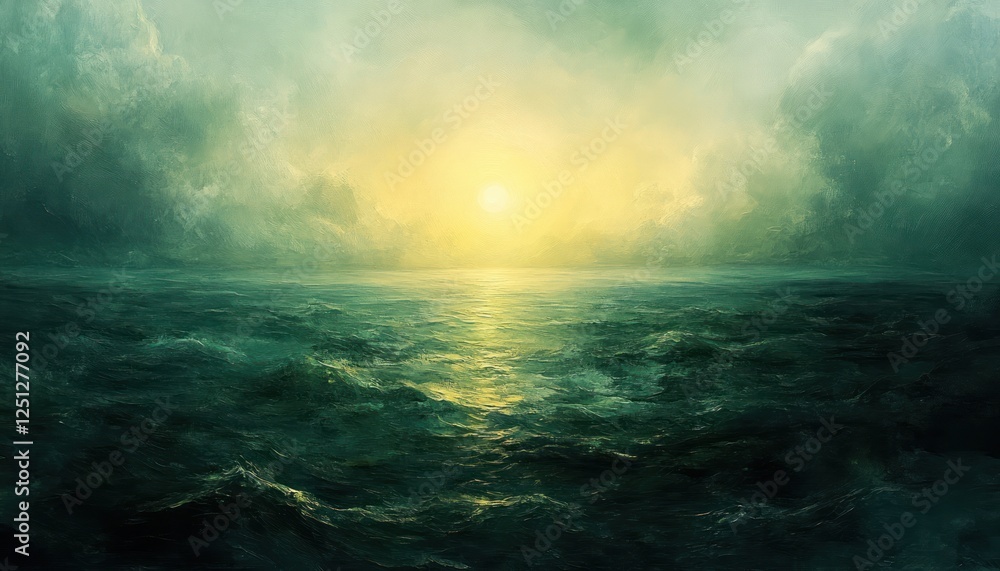 Poster green gradient background with textured grain for modern graphic design projects