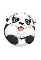 Cute panda mascot for a rice ball