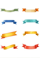 Multiple gouache style streamer label elements