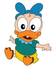 Vector illustration cute cartoon toy