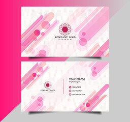 Modern Business Card Layout template design, Creative and Clean Business Card Template. Vector illustration pink print template.