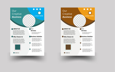 Title: A4 Size Creative Simple Modem Corporate Business flyer design template