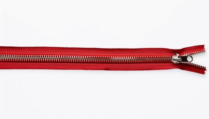 zipper on white background