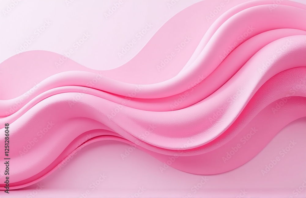 Aufkleber The Background Features Pink Smooth Abstract Lines Generated By An Ai System With A Focus On Artistic Creation And Uniqueness. 00001