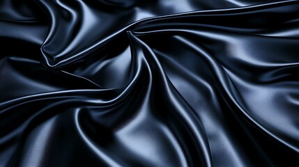 Fototapeta premium Dark fabric folds, luxurious silk
