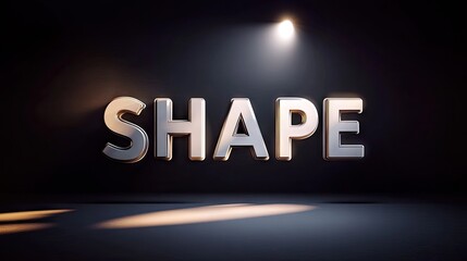 Metallic Shape Spotlight Abstract Design