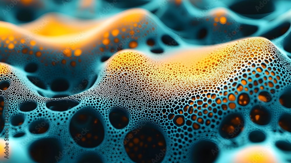 Poster captivating abstract fractal like representation of a neural network s intricate and complex archite