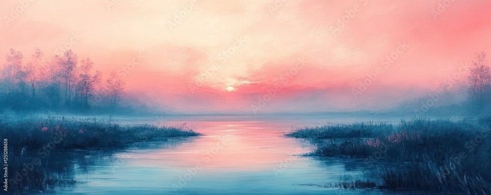 Poster pastel gradient background abstract landscape soft colors light texture design