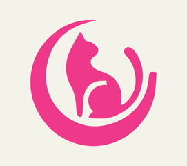 Fototapeta premium Cat logo vector. Art & Illustration