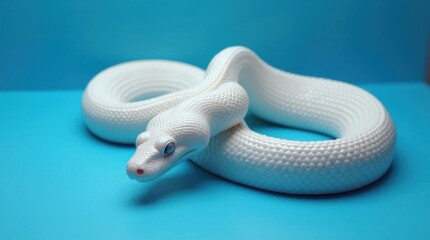 Fototapeta premium Iridescent White Snake Display