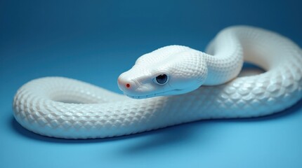 Fototapeta premium Iridescent White Snake Display