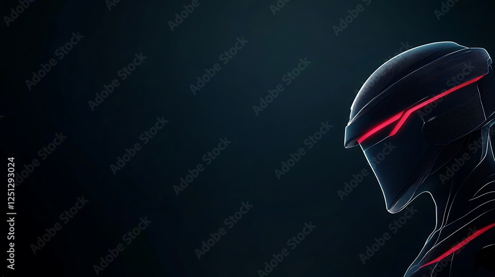Aufkleber AI-driven robotic assistant concept with a sleek human-like design in a digital context.
