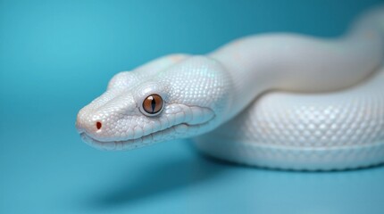 Fototapeta premium Iridescent White Snake Display