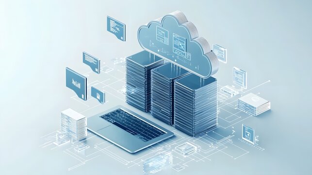 Comprehensive cloud based data storage solution with layered file system and seamless digital connectivity enabling efficient file digital transformation for organizations