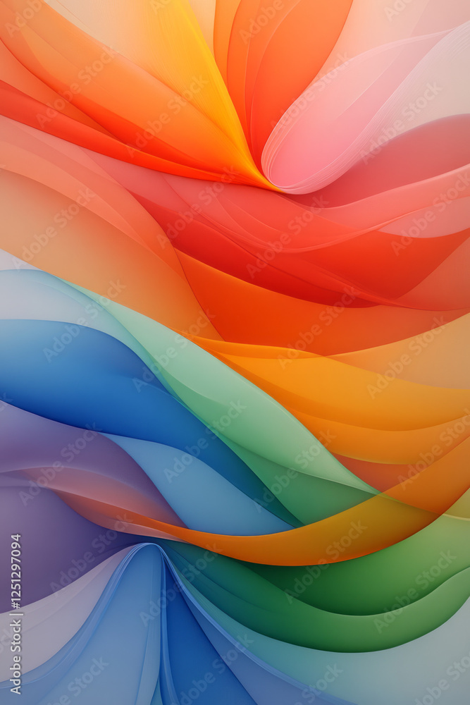 Aufkleber a polished array of dynamic shapes and angles, combining saturated hues and a sleek surface for a