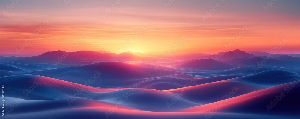 Poster pastel gradient landscape abstract soft lighting background texture design