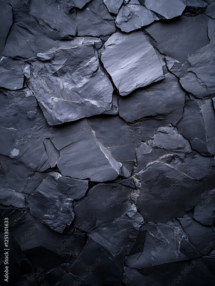 Poster a dark, rough, and jagged volcanic rock surface texture image suitable for various design projects.
