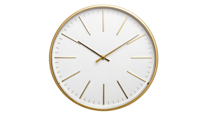 3d Modern timing wall Clock, Gold deadline wall clock PNG