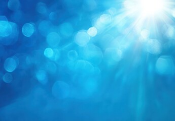 abstract blue swimming pool water background and sun light