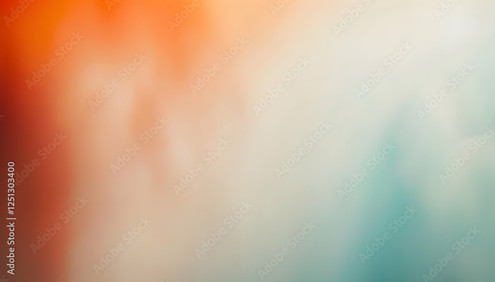Poster abstract blurred background image in soft orange and teal tones, perfect for website banners, presen