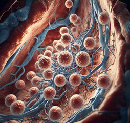 3d rendered illustration of a cancer cells