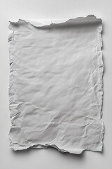 The first piece is slightly crumpled and torn at one edge, while the second sheet appears new with no wrinkles or folds.