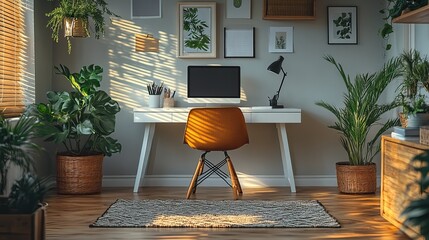 A white desk with school supplies and a lamp empowers students with an organized study zone.