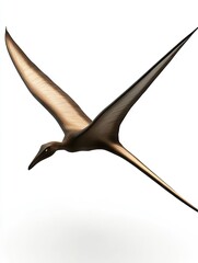 Pterodactyl soaring, prehistoric skies, digital artwork,  paleontology illustration