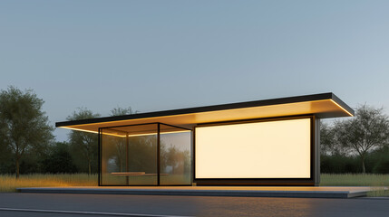 Obraz premium billboard, blank, frame, paper, gray, concrete, wall, bus, mockup, poster, empty, board, black, design, white, sky, banner, picture, business, shadow, sign, illustration, platform, office, photo, vect