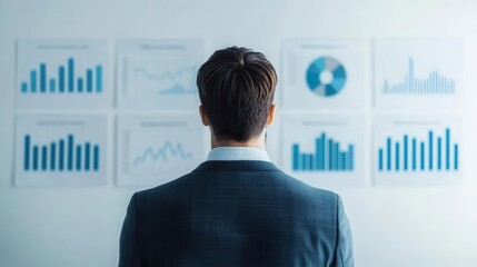 marketing research strategy preferences. Business leader presenting a marketing strategy driven by customer preference charts, data presentation, actionable insights